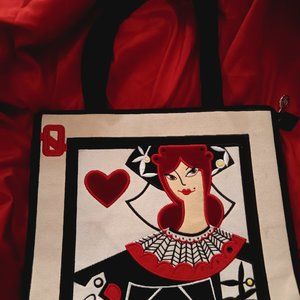 LULU GUINESS QUEENTOTE BAG MEDIUM OF HEARTS FUN  BAG